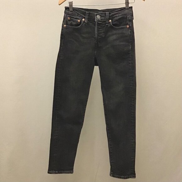 Levi’s 26 (2/3) Wedgie Women’s Jeans Washed Black Button Fly High Rise 228610010 - Picture 3 of 12